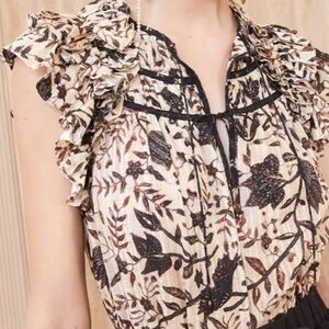 Ulla Johnson Asmara Printed Cotton-Blend Top